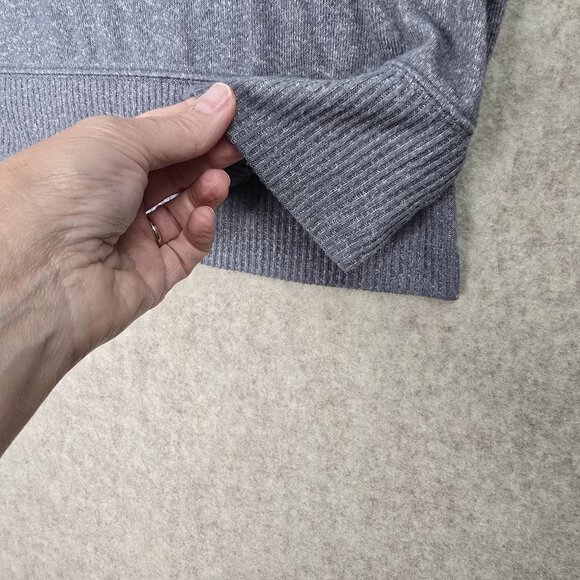 Time And Tru Women’s Gray Knit Top XL Pullover Lightweight Crewneck Rayon Blend - Picture 3 of 7